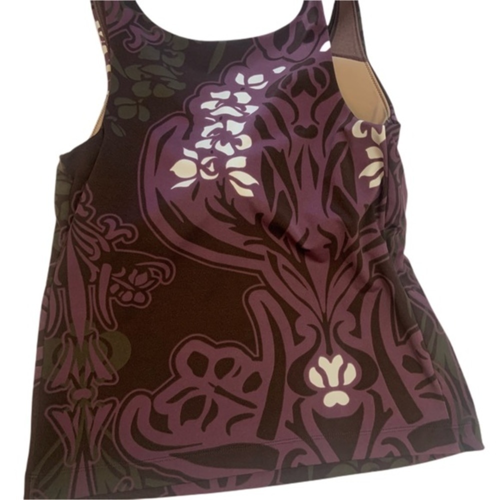 Athleta V Neck Built In Bra Activewear Tank 34DD - Picture 5 of 12